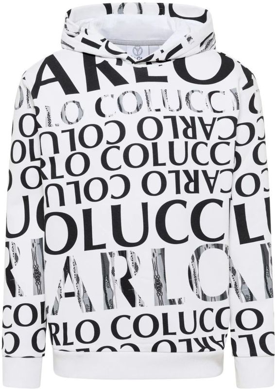 Carlo Colucci - Urban Black Friday Hoodie - Heren - Wit - Sweatvest