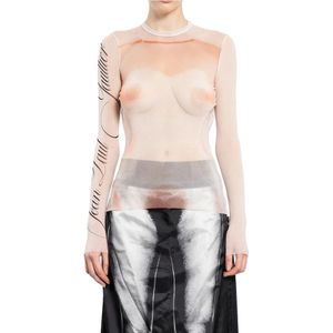 Jean Paul Gaultier, Dames, Tops, Roze, Maat: S Nylon,