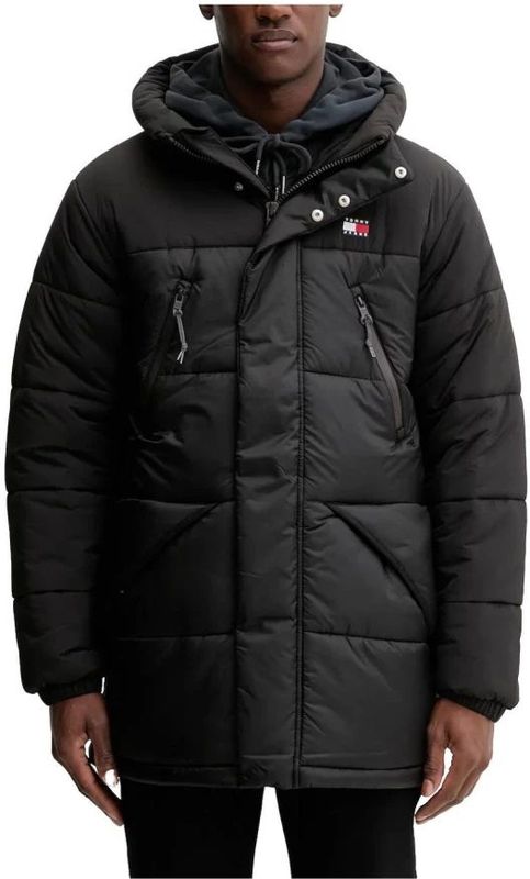 Tommy Jeans - DM0DM22249 - Gewatteerde Jas - Zwart - Casual - Polyester