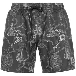 Philipp Plein, Heren, Badkleding, Zwart, Maat: M