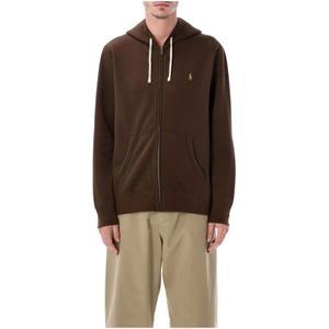 Polo Ralph Lauren, Heren, Sweatshirts & Hoodies, Bruin, Maat: S Katoen,
