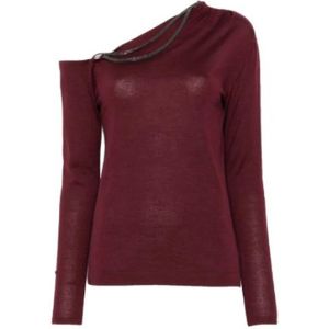 Brunello Cucinelli, Dames, Truien, Bruin, Maat: M Kasjmier,