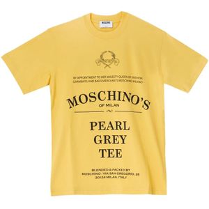 Moschino, Dames, Tops, Geel, Maat: S Katoen,