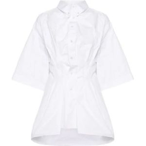 Maison Margiela, Dames, Blouses & Shirts, Wit, Maat: XS Katoen,