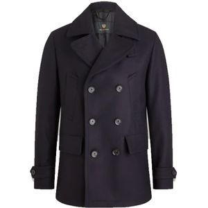 Belstaff, Heren, Mantels, Blauw, Maat: 2XL Wol,