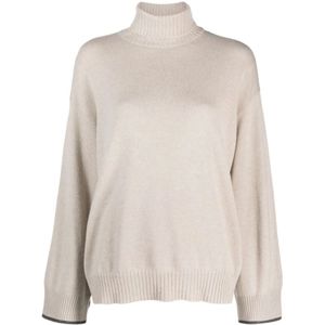 Brunello Cucinelli, Dames, Truien, Beige, Maat: S Kasjmier,