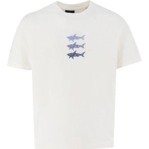 Paul & Shark, Heren, Tops, Wit, Maat: S Katoen,