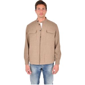 Boglioli, Heren, Jassen, Beige, Maat: 2XL Wol,