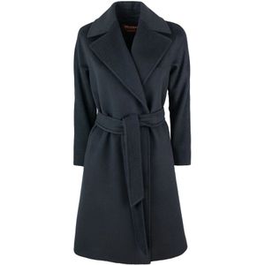 Max Mara Studio - Mantel - Zwart - 100% Wol