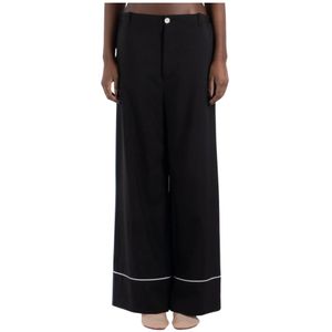Marni, Dames, Broeken, Zwart, Maat: S Wol,
