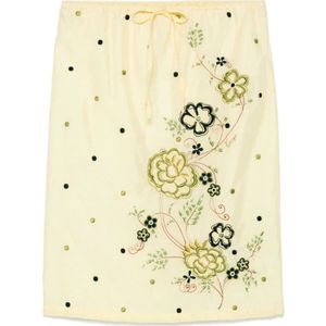 Kenzo, Dames, Rokken, Beige, Maat: M