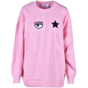 Chiara Ferragni Collection, Dames, Sweatshirts & Hoodies, Roze, Maat: XS Katoen,