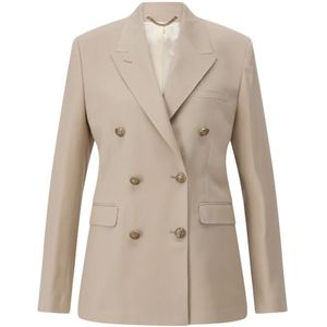 Golden Goose, Dames, Jassen, Beige, Maat: XS Wol,