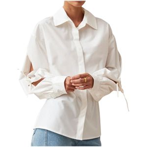 Alohas, Dames, Blouses & Shirts, Wit, Maat: XS Katoen,