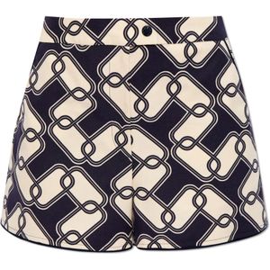 Moncler, Dames, Korte broeken, Blauw, Maat: XS Katoen,