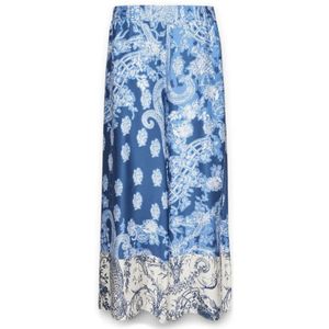 Elena Mirò, Dames, Broeken, Blauw, Maat: L Viscose,