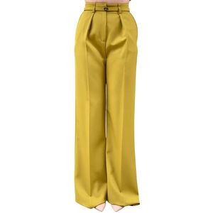 Elisabetta Franchi, Dames, Broeken, Groen, Maat: S