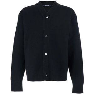 Jacquemus, Heren, Truien, Zwart, Maat: S Wol,