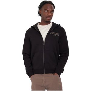Guess, Heren, Sweatshirts & Hoodies, Zwart, Maat: S Katoen,
