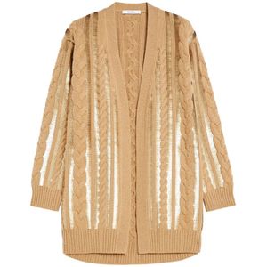 Max Mara, Dames, Truien, Bruin, Maat: L Suède,