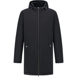 Herno, Heren, Mantels, Zwart, Maat: M Polyamide,