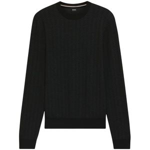 Hugo, Heren, Truien, Zwart, Maat: XL Katoen,