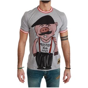 Dolce & Gabbana, Heren, Tops, Grijs, Maat: XS Katoen,