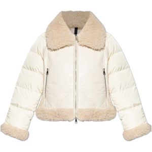 Moncler, Dames, Jassen, Beige, Maat: XS Wol,