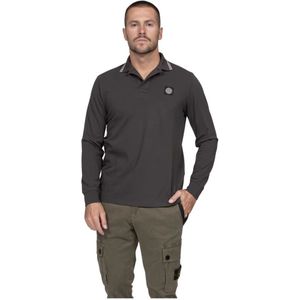 Stone Island, Heren, Tops, Grijs, Maat: XL Katoen,