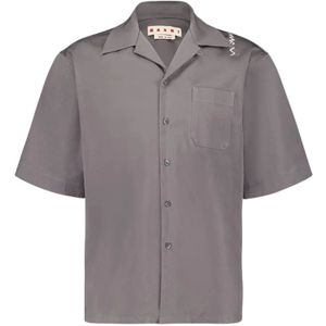 Marni, Heren, Overhemden, Grijs, Maat: L Katoen,