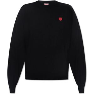 Kenzo, Dames, Truien, Zwart, Maat: M Wol,