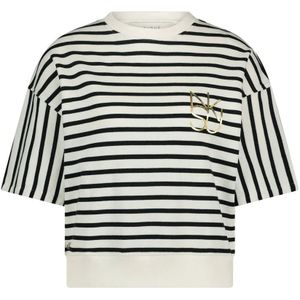 Nukus, Dames, Tops, Blauw, Maat: M Katoen,