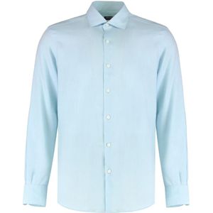 Zegna, Heren, Overhemden, Blauw, Maat: M Katoen,