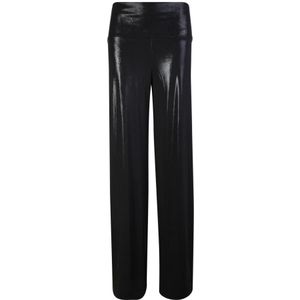 Norma Kamali, Dames, Broeken, Zwart, Maat: S Spandex,