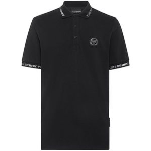 Plein Sport, Heren, Tops, Zwart, Maat: XS Katoen,