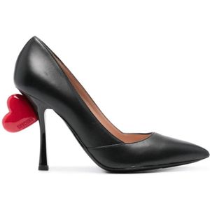 Moschino, Dames, Schoenen, Zwart, Maat: 36 EU Leer,