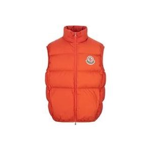 Moncler Oranje Gewatteerd Gilet Almaz , Orange , Heren , Maat: S