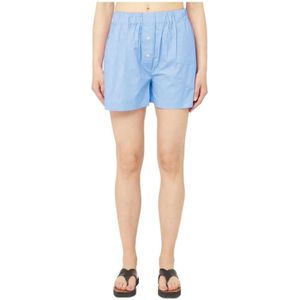 Hinnominate, Dames, Korte broeken, Blauw, Maat: S Katoen,