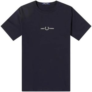 Fred Perry, Heren, Tops, Blauw, Maat: XL Katoen,