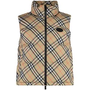 Burberry, Dames, Jassen, Beige, Maat: S Polyamide,