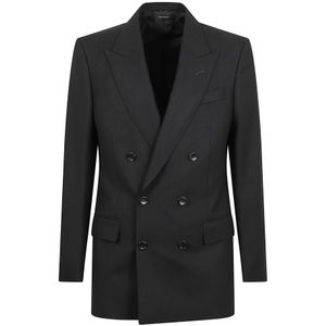 Tom Ford, Heren, Jassen, Zwart, Maat: M