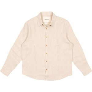 Bram's Fruit, Heren, Overhemden, Beige, Maat: L Linnen,