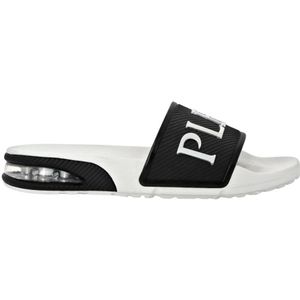 Plein Sport - Flat Gummy Sandalen - Wit - Unisex