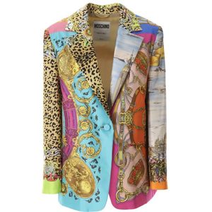 Moschino, Dames, Jassen, Veelkleurig, Maat: S Zijde,