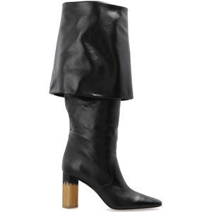 Chloé, Dames, Schoenen, Zwart, Maat: 37 1/2 EU Leer,