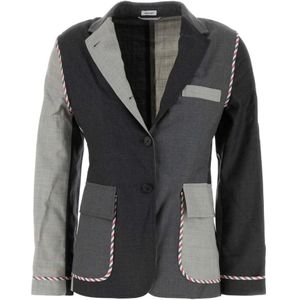 Thom Browne, Dames, Jassen, Veelkleurig, Maat: XS Wol,