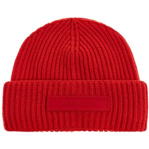 Moncler, Heren, Accessoires, Rood, Maat: ONE Size Wol,