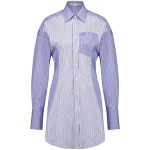 Stella McCartney, Dames, Blouses & Shirts, Blauw, Maat: 2XS Katoen,