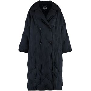 Maison Margiela, Dames, Mantels, Zwart, Maat: M Nylon,