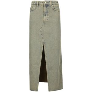 Ganni, Dames, Rokken, Bruin, Maat: L Denim,